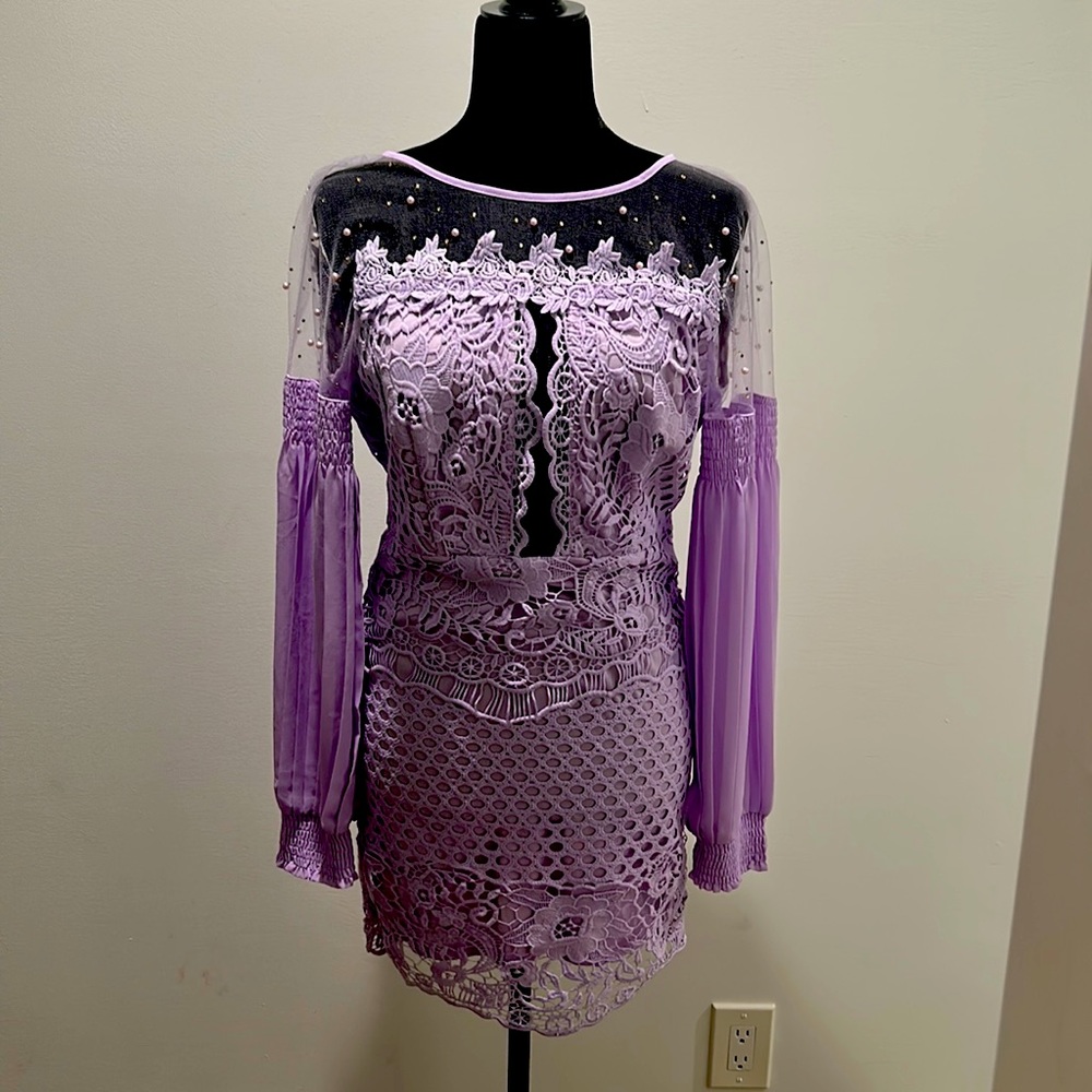 Lavender mini dress. So pretty in person. NWT. Perfect for Spring.